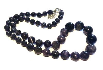 Amatista Natural Graduado Redondo  (Tira)