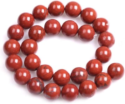 Jaspe Rojo Natural 8mm Redondo (Tira)1