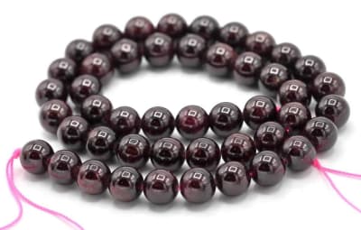 Granate Natural 3mm Redondo (Tira)1