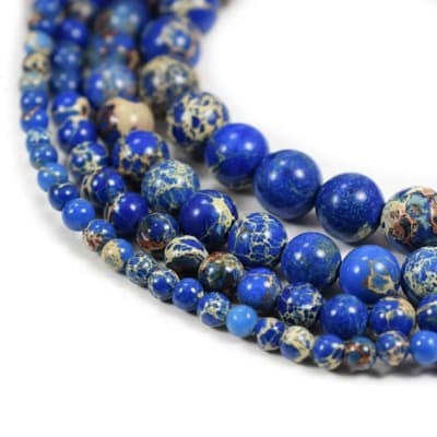 Jaspe Blue Imperial 6mm Redondo (Tira)1