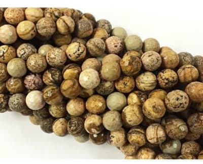 Jaspe Picture 6mm Facetado Redondo (Tira)1