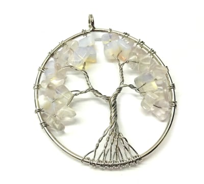 Colgante Alambre Árbol de la Vida Piedra Luna (Un)
