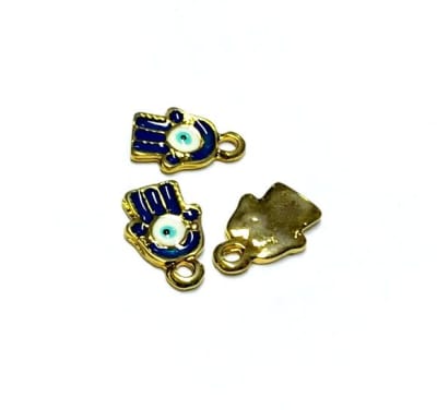 Colgante Chiche baño oro 18k Mano Esmaltada 12mm (Un)