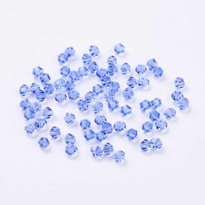 Bicono Punta Cristal Blue 4mm (10 Unidades)