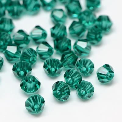 Bicono Punta Cristal Teal 4mm (10 Unidades)