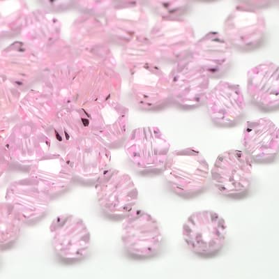 Bicono Punta Cristal Rose 4mm (10 Unidades)