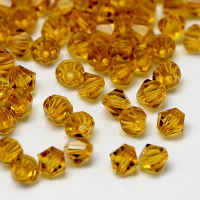Bicono Punta Cristal Golden 4mm (10 Unidades)