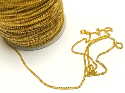 Cadena Metal Dorada Grumet Delgada 2mm (Metro)