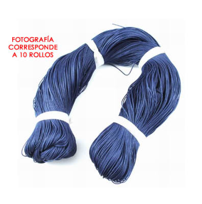 Hilo Similar Cuero Chivo-Encerado Prussian Blue 1mm (Rollo 60mt)