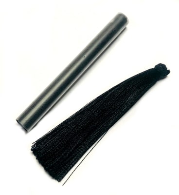 Borla Seda Negro Nº4 (Par)