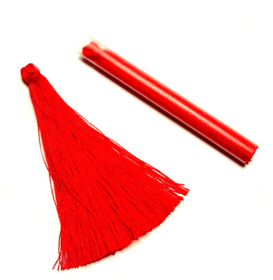 Borla Seda Rojo Nº4 (Par)1