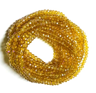 Cristal Gold Rondelle 4x3mm Extra Largo (Tira)