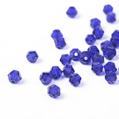 Bicono Punta Cristal Royal Blue 4mm (10 Unidades)