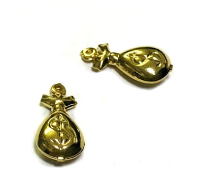 Colgante Chiche baño oro 18k Bolsa de Dinero (Un)