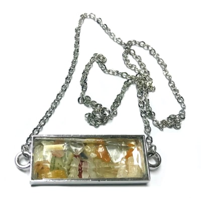 Colgante Caja Vidrio Rectangular Mix Cuarzos (Un)1