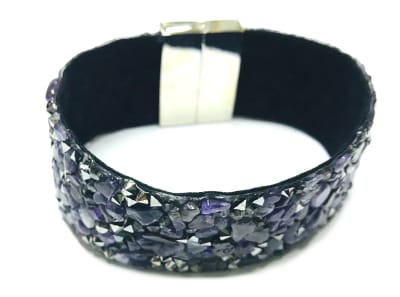 Púlsera Amatista Picado Imantada (Unidad)1