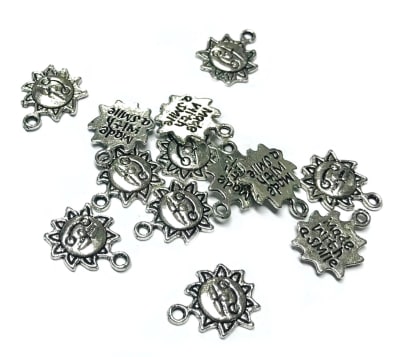 Colgante Plateado Sol con Mensaje (10 Unidades)1