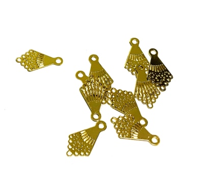 Colgante Chiche baño oro 18k Abanico 13mm (Un)