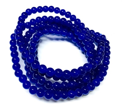 Vidrio Redondo Azúl Oscuro 8mm (Tira)