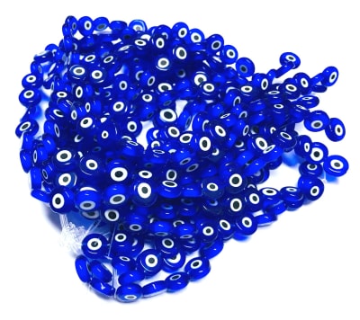 Vidrio Plano Ojo Turco Azúl 8mm (Tira)