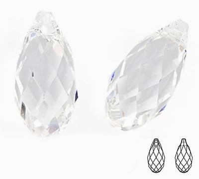 Gota Cristal Transparente 13x6mm (6 Unidades)