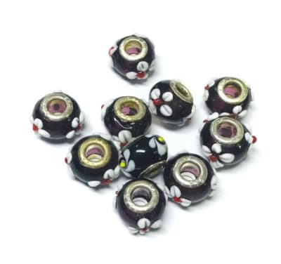 Pandora Cerámica Burdeo Blanco Rojo (10 Unidades)1