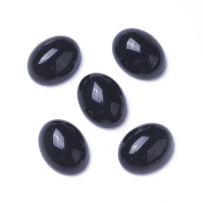 6x4mm Onix Coubuchón Oval (Un)1