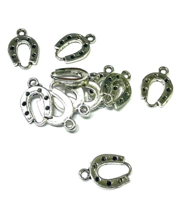Colgante Plateado Herradura 15x10mm (10 Unidades)