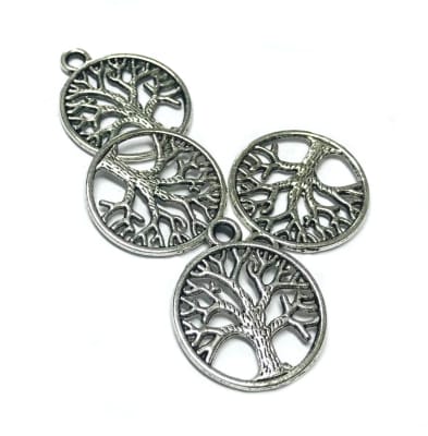 Colgante Plateado Árbol de la Vida 18mm (Unidad)