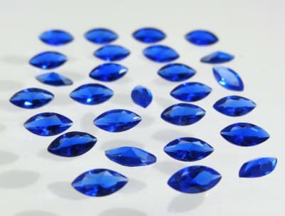 4x2mm Zafiro Azúl Espinel Sintético Marquis (Un)