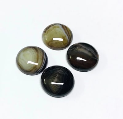 20mm Agata Café Coubuchón Redondo (Un)