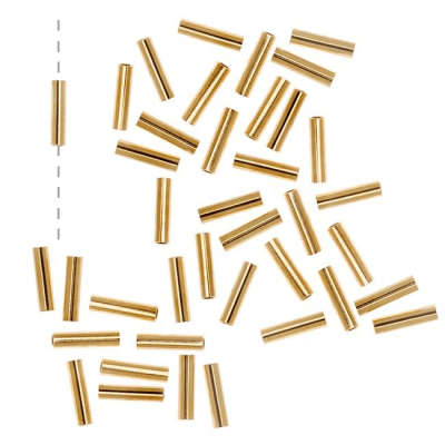 Tubo baño oro 18k liso 5mm (10 Unidades)