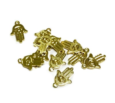 Colgante Chiche baño oro 18k Mano Fatima Mini (Un)