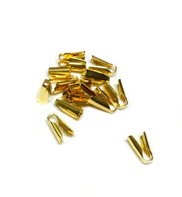 Terminal baño oro 18k Tubo Adaptable (Par)