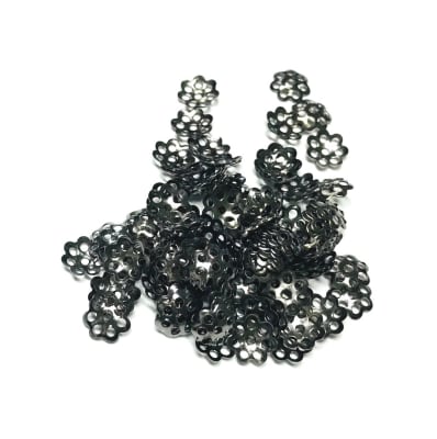 Casquete Nickelado Flor 7mm (10 Pares)