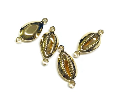Conector  baño oro 18k Conchita Mar 18x7mm (Unidad)
