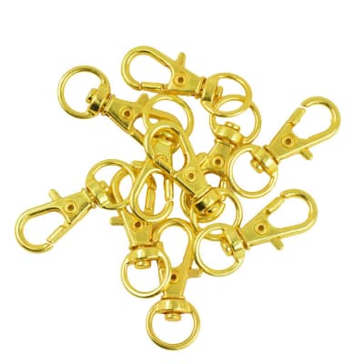 Broche Llavero Metal Dorado Corto (10 Unidades)