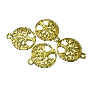 Colgante Dorado Árbol de la Vida 18mm (Unidad)1