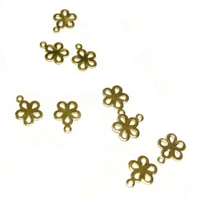 Colgante Chiche Baño Oro 18K Flor (Un)1