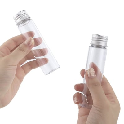 Frasco Vidrio Tapa Aluminio 6x2.2cms (Unidad)