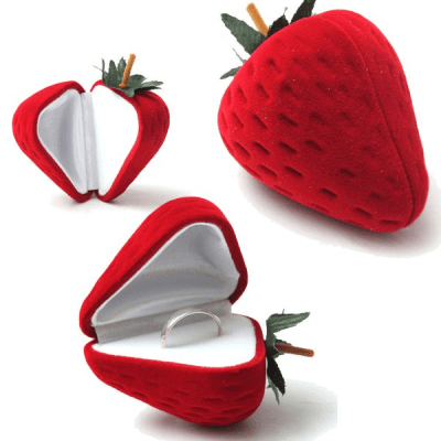 Estuche Anillo Frutilla Roja (Unidad)
