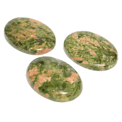 14x10mm Unakite Coubuchón Oval (Un)