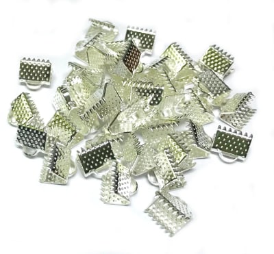 Cierre Maletín Plateado Corto 8x6mm (10 Par)