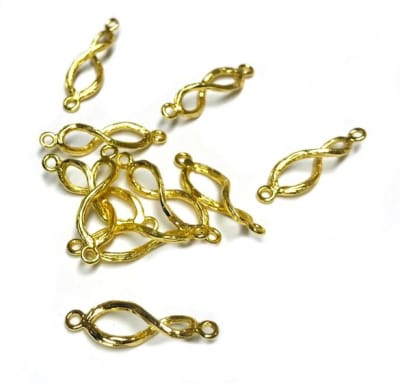 Conector Bañado Oro 18k Infinito 21mm (Unidad)