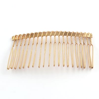 Peineta Metal Dorada Tocado 3.8x7.5cms (Unidad)1