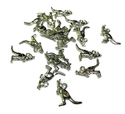 Colgante Plateado Canguro 18mm (10 Unidades)