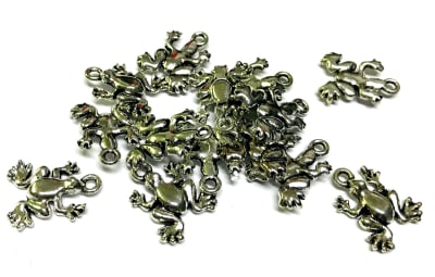 Colgante Metal Plateado Rana 16mm (10 Unidades)