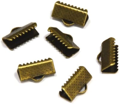 Cierre Maletín Bronce Envejecido 13x6mm (10 Pares)