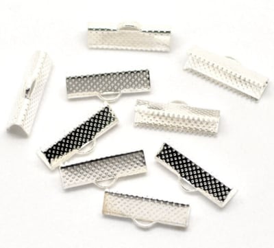 Cierre Maletín Plateado Extra Largo 35x6mm (10 Pares)