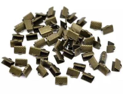 Cierre Maletín Bronce Envejecido 10x6mm (10 Pares)